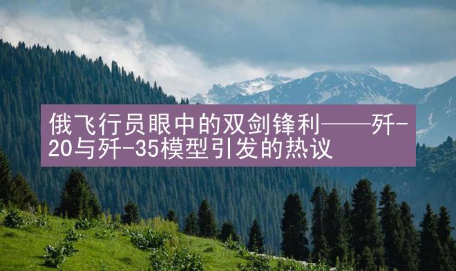 俄飞行员眼中的双剑锋利——歼-20与歼-35模型引发的热议