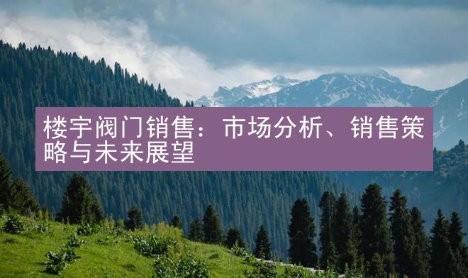 楼宇阀门销售：市场分析、销售策略与未来展望