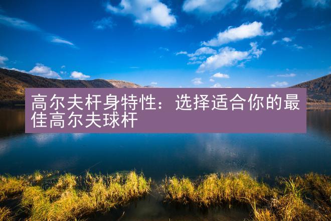 高尔夫杆身特性：选择适合你的最佳高尔夫球杆