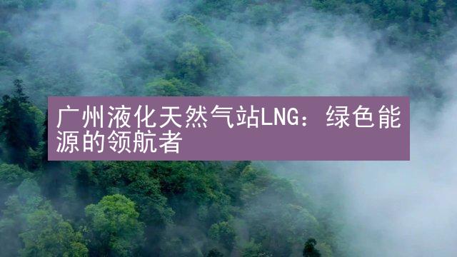 广州液化天然气站LNG：绿色能源的领航者