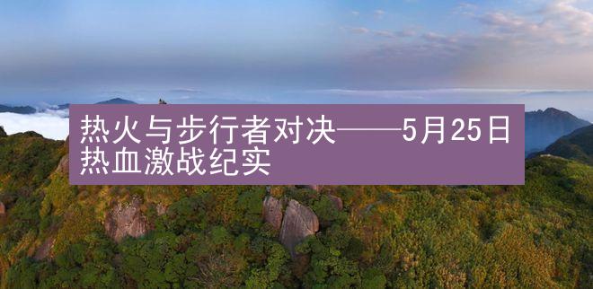 热火与步行者对决——5月25日热血激战纪实